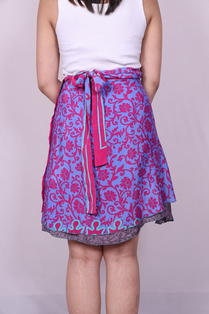 Sari Knee-length Wrap Skirt