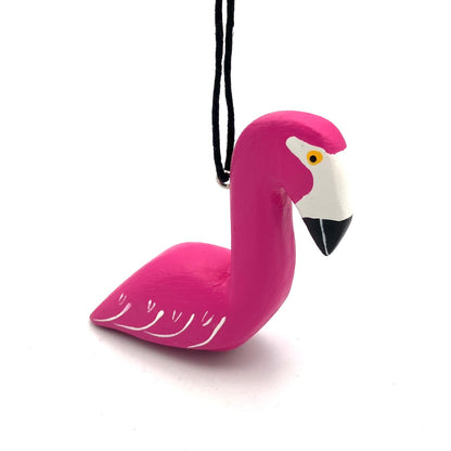 Mini Flamingo Balsa Ornament