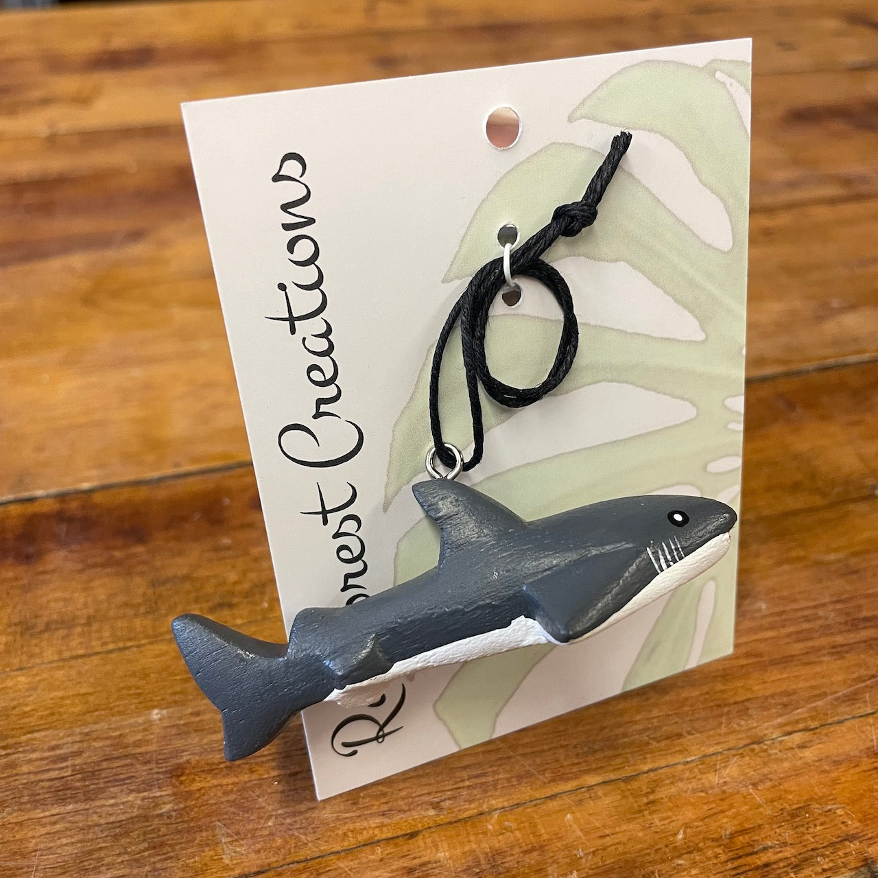 Mini Great White Shark Balsa Ornament