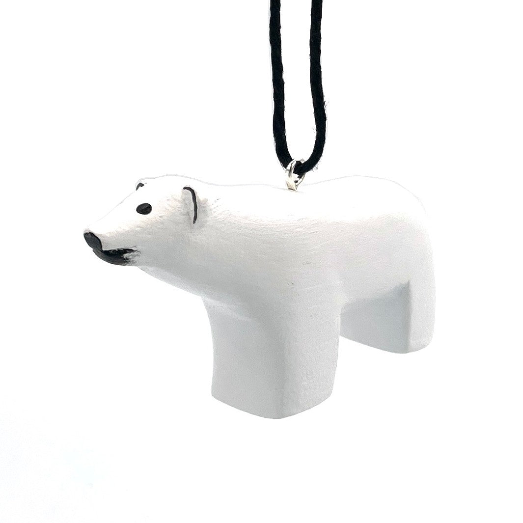 Mini Polar Bear Balsa Ornament