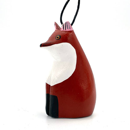 Mini Red Fox Balsa Ornament