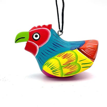 Mini Whimsical Chicken Balsa Ornament