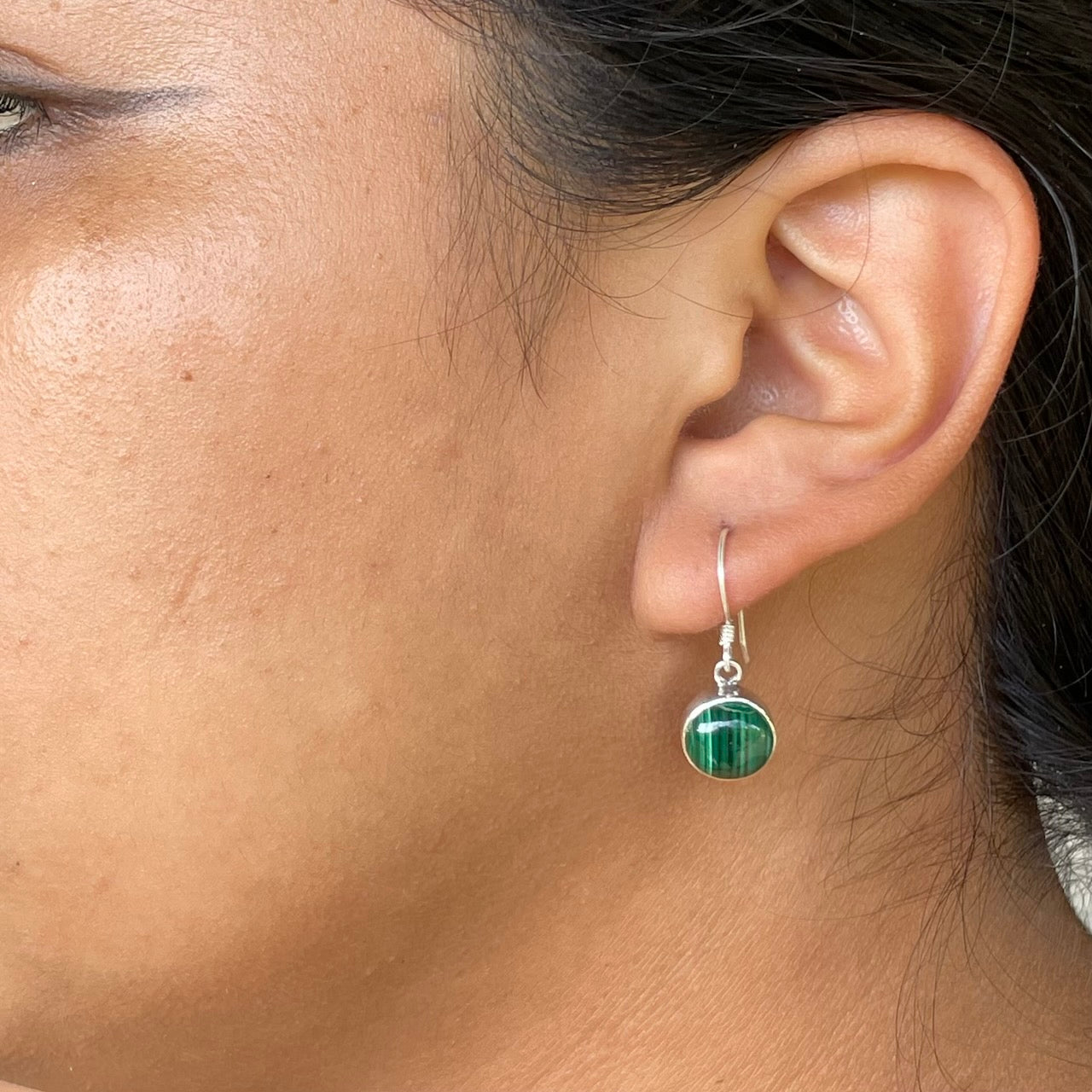 Malachite Sterling Silver Earrings