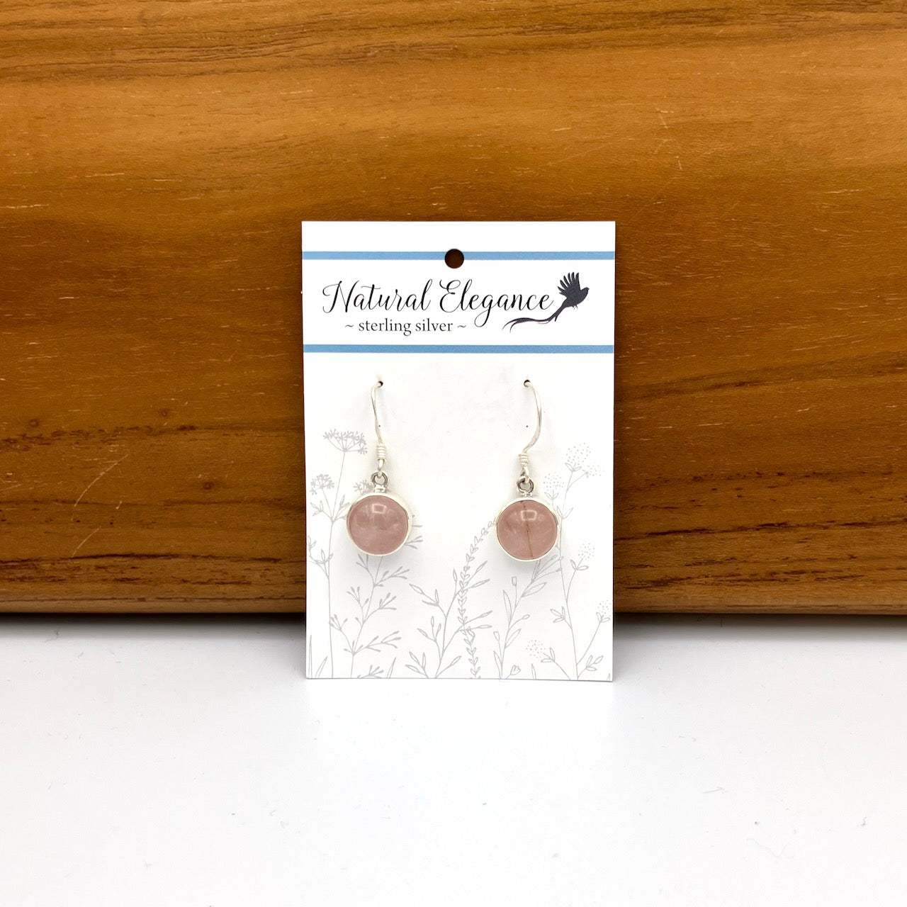 Rose Quartz Sterling Silver Earrings