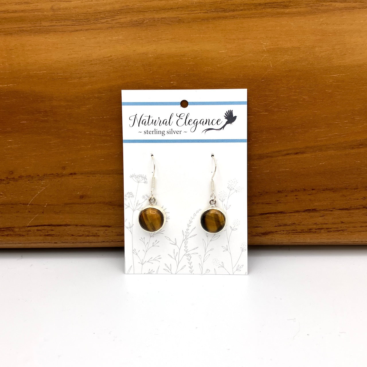 Tiger Eye Sterling Silver Earrings