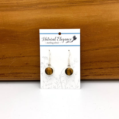 Tiger Eye Sterling Silver Earrings