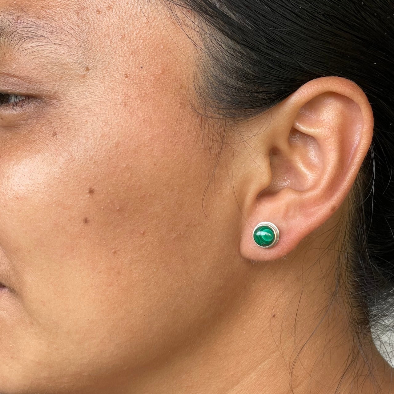 Malachite Sterling Silver Earrings