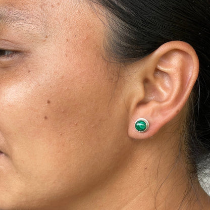 Malachite Sterling Silver Earrings