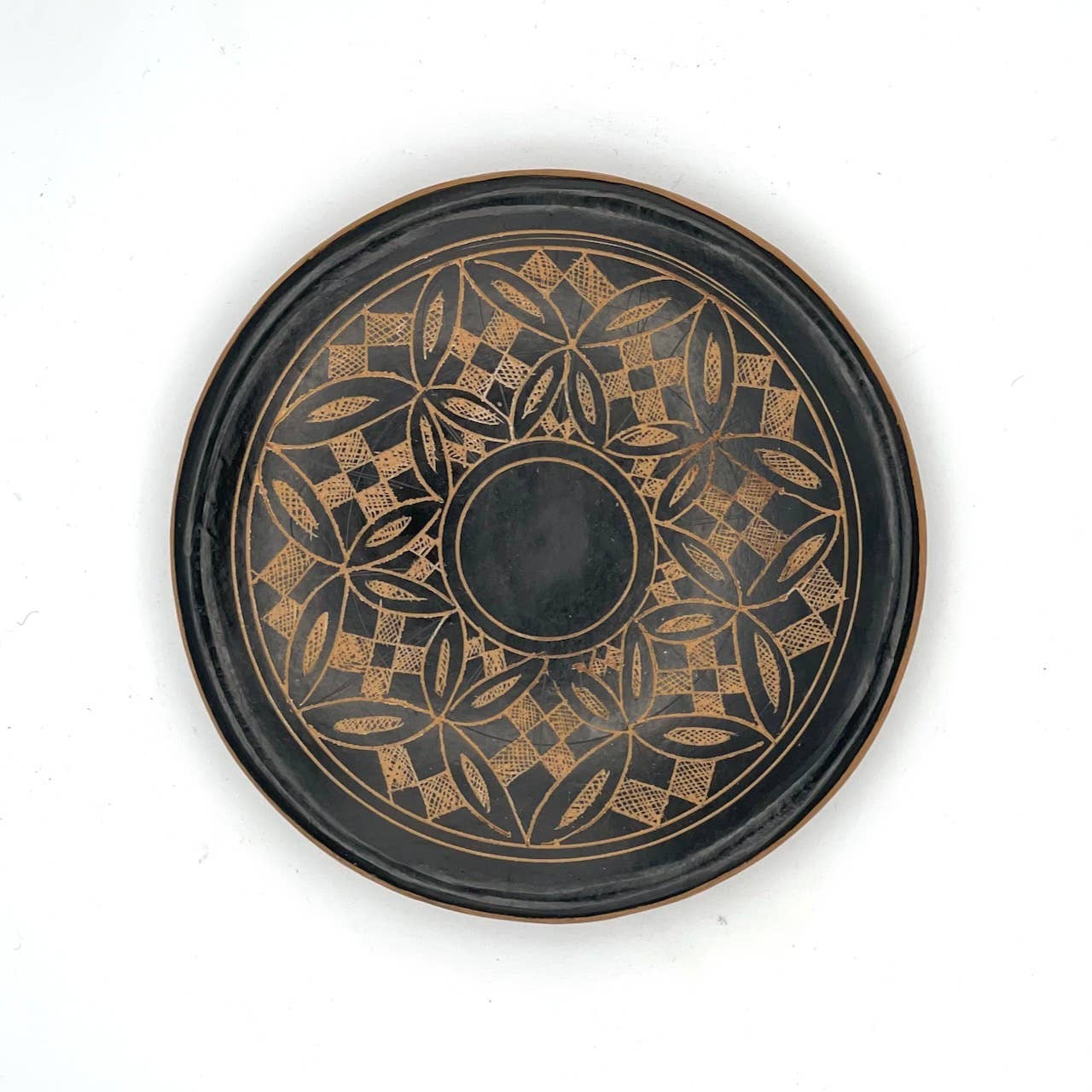 Geometric Kaleidoscope Ceramic Ring Dish