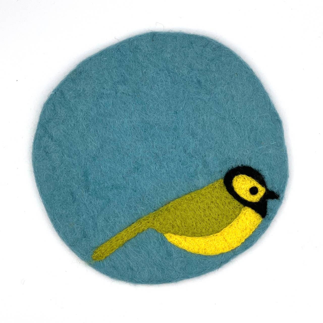 Hooded Warbler Round Felt Trivet