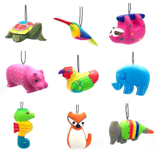 Whimsical Animal Balsa Ornament Assortment (30 units)