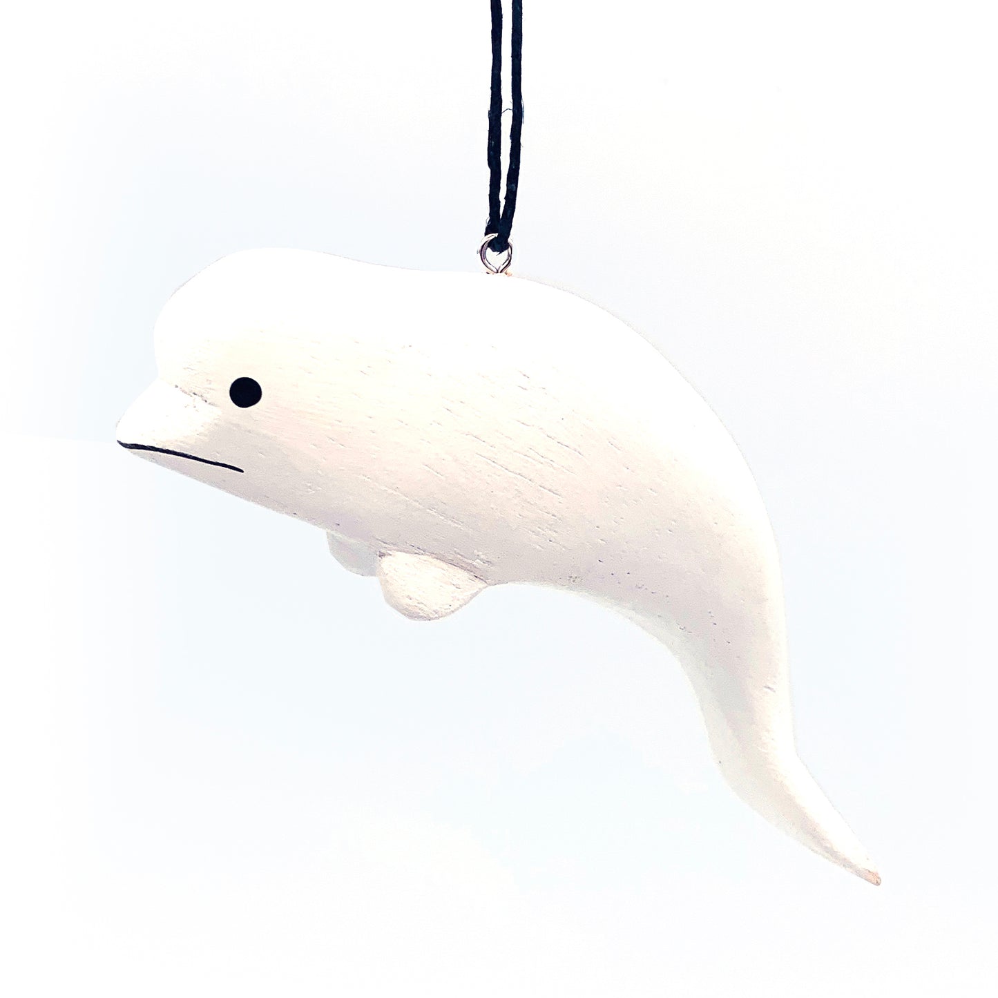 Beluga Whale Balsa Ornament