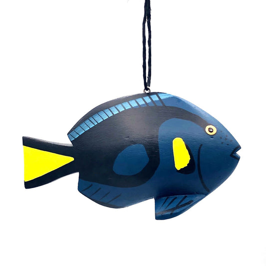 Blue Tang Fish Balsa Ornament