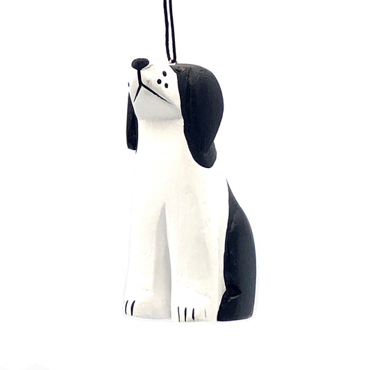 Black & White Dog Balsa Ornament