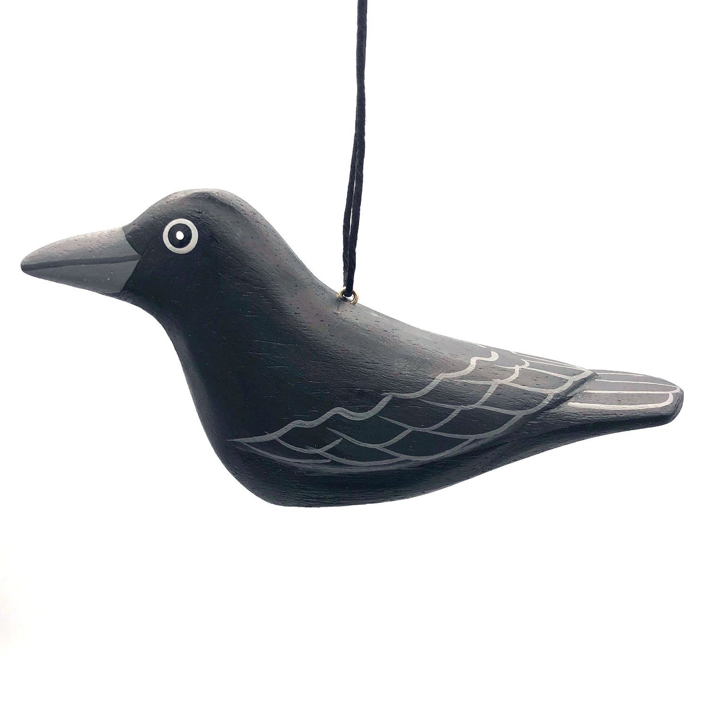 Crow Balsa Ornament