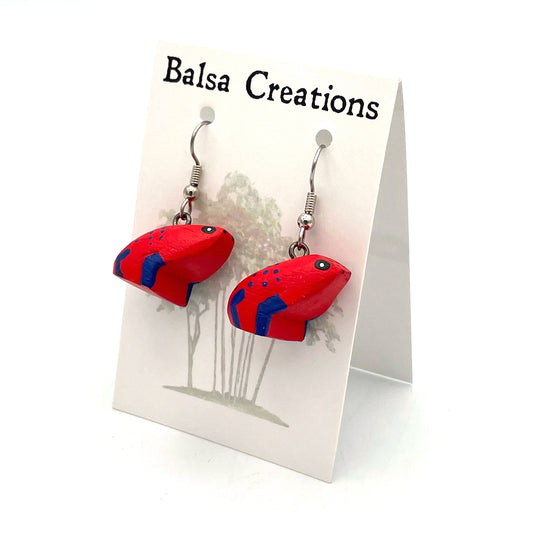 Frog Balsa Earrings