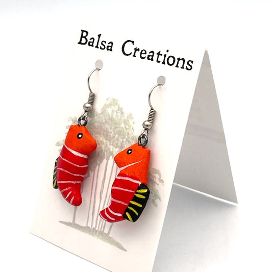 Seahorse Balsa Earrings