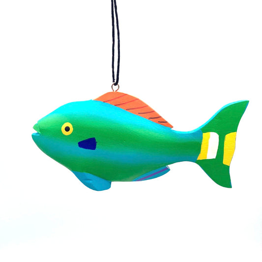 Parrotfish Balsa Ornament