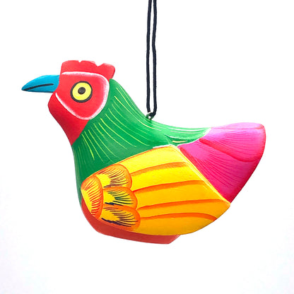 Whimsical Chicken Balsa Ornament
