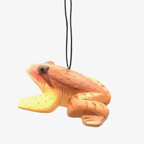 Wood Frog Balsa Ornament