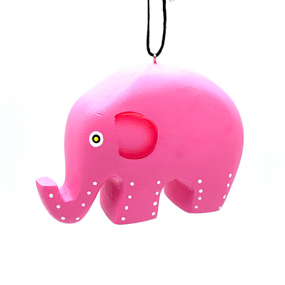 Whimsical Elephant Balsa Ornament