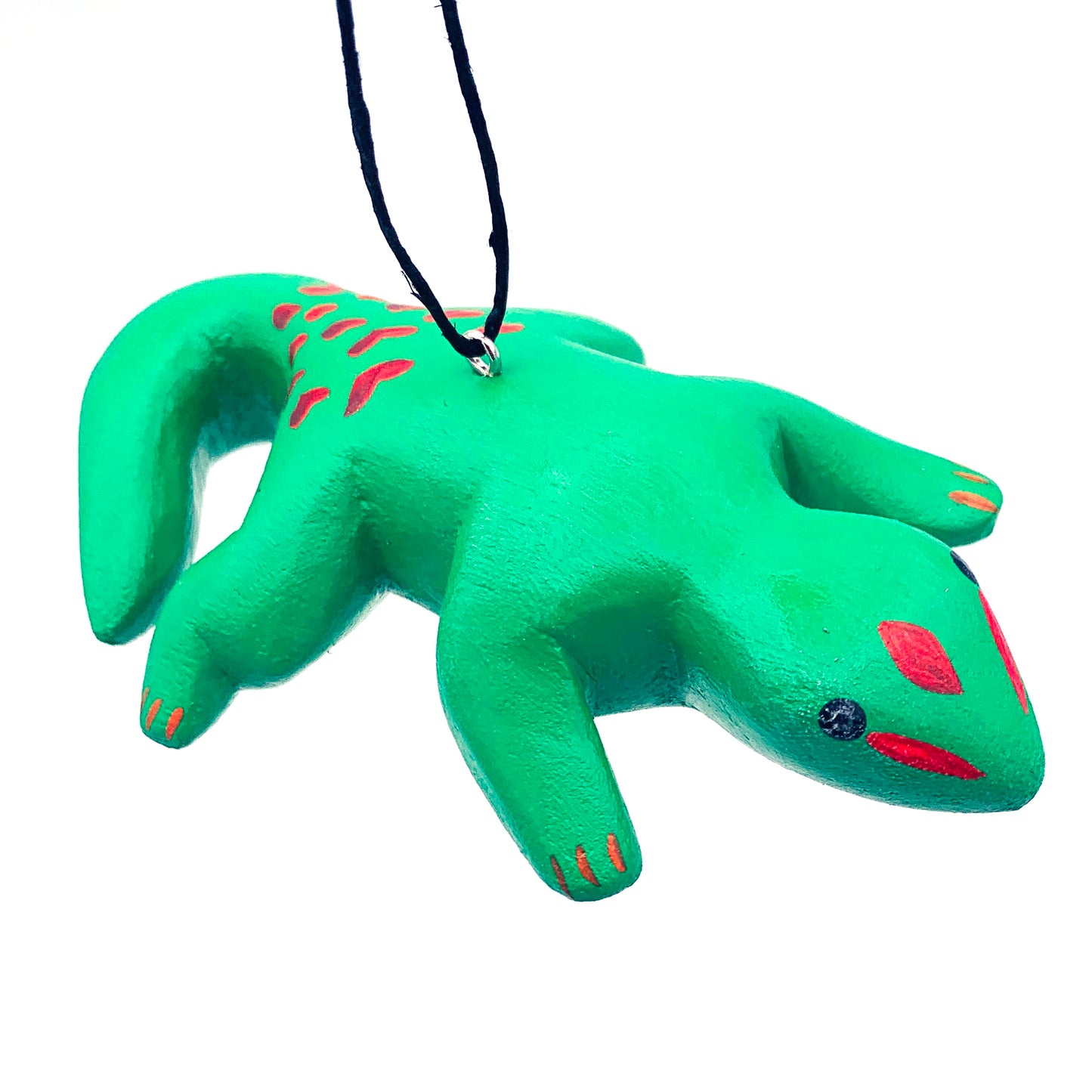 Whimsical Gecko Balsa Ornament