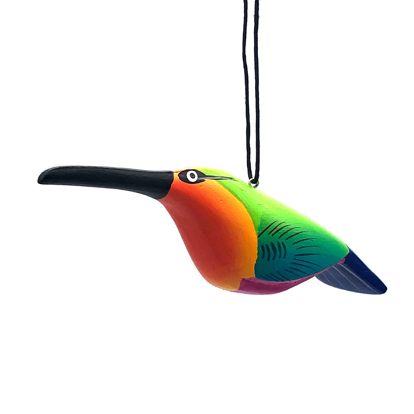 Whimsical Hummingbird Balsa Ornament