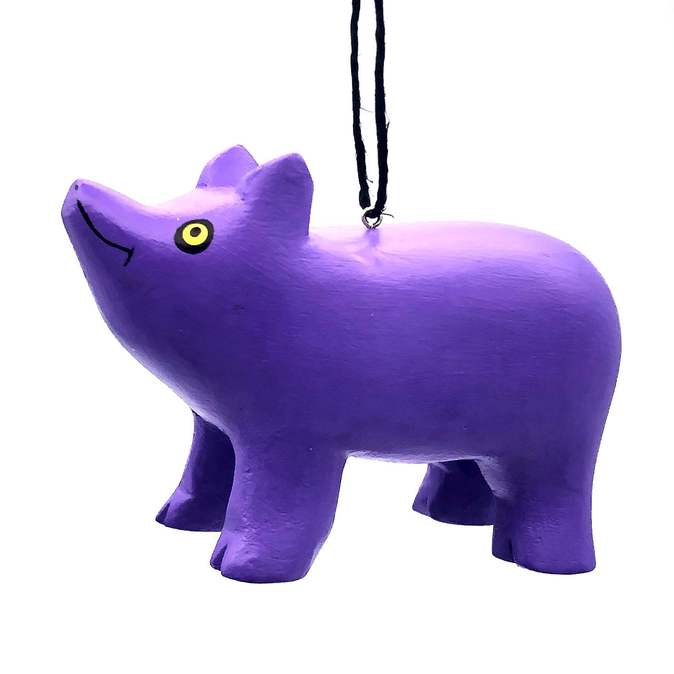 Whimsical Pig Balsa Ornament