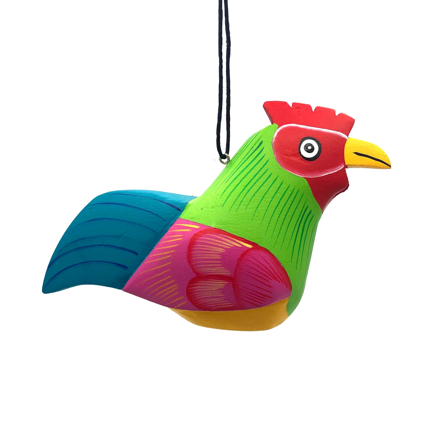 Whimsical Rooster Balsa Ornament