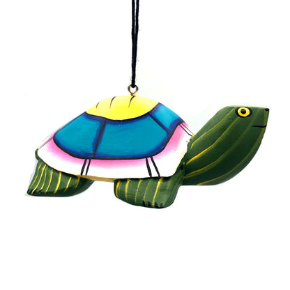 Whimsical Turtle Balsa Ornament