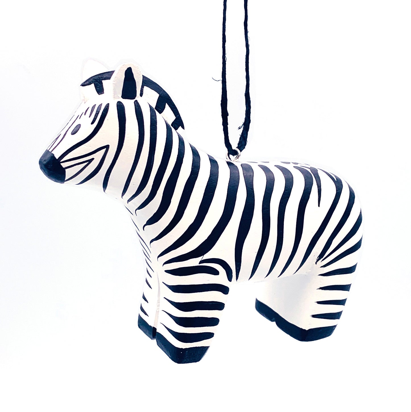 Zebra Balsa Ornament