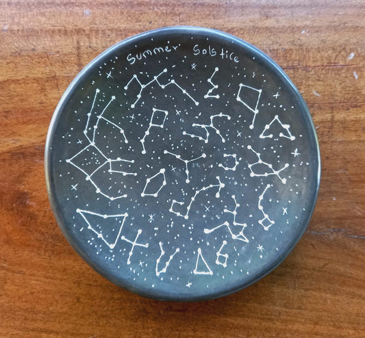Summer Solstice Constellations Ceramic Ring Dish