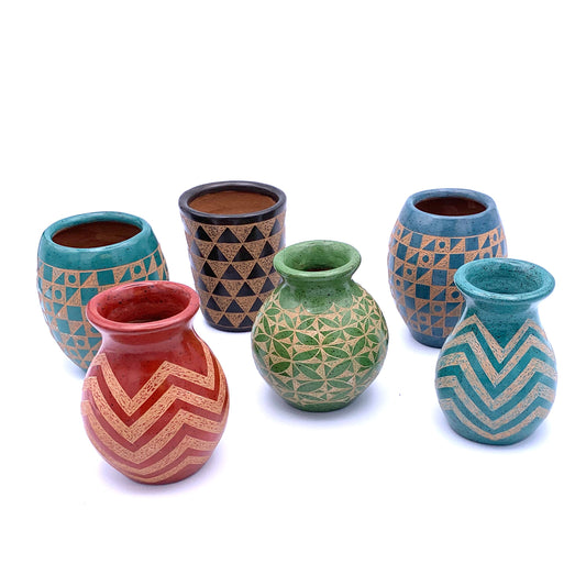 Mini Ceramic Vessels (Mixed Colors)