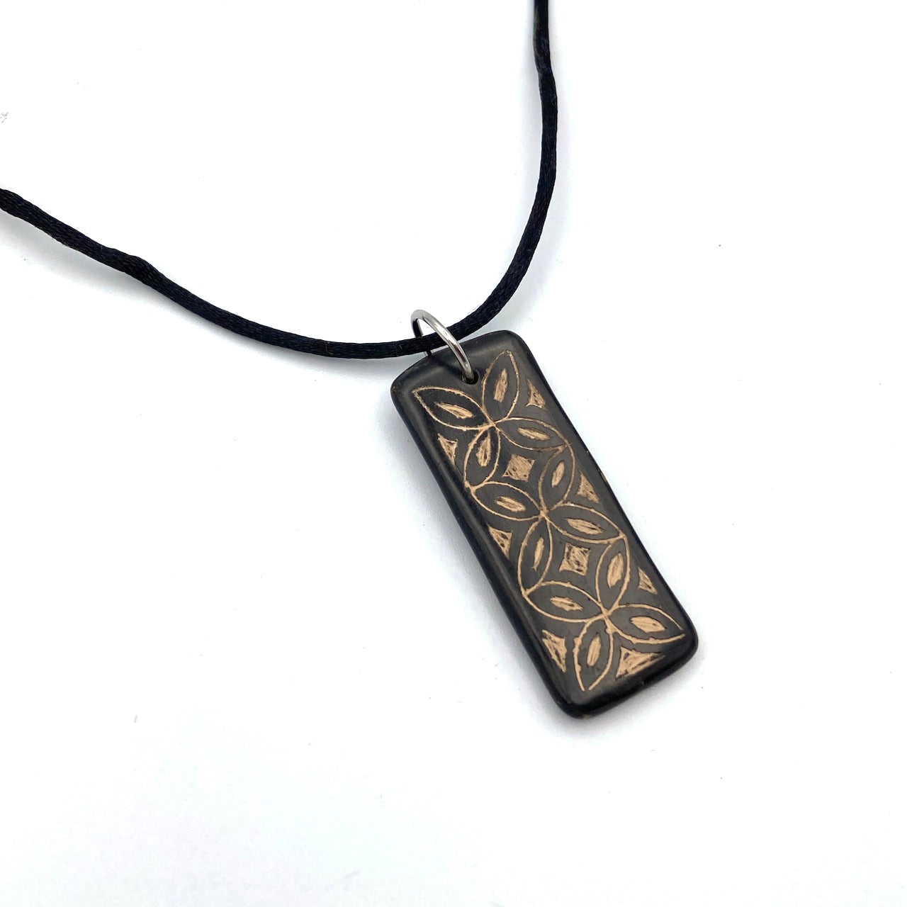 Celtic Ceramic Necklace (Rectangular)