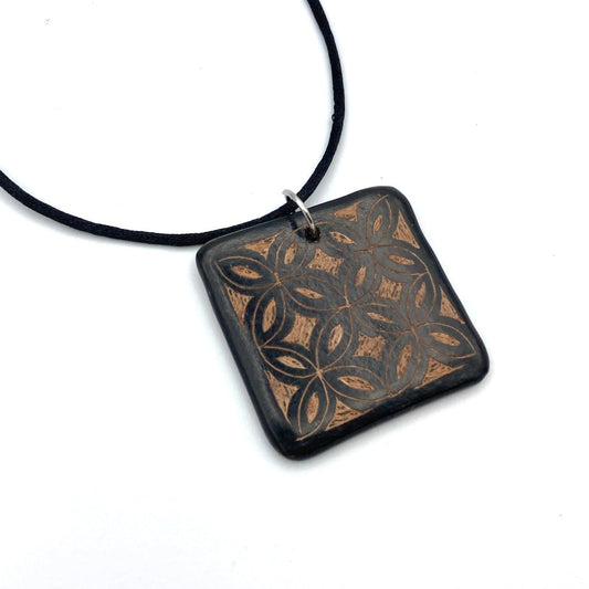 Celtic Ceramic Necklace (Square)