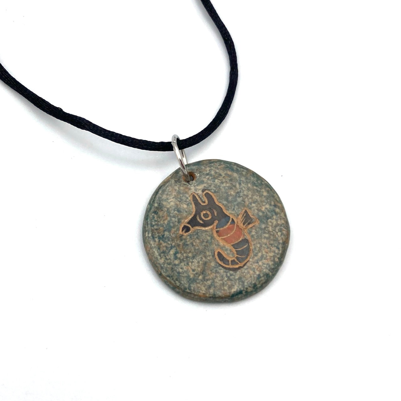 Seahorse Ceramic Necklace