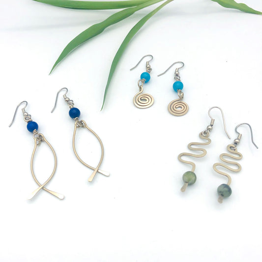 Wire Sculpture Earrings (24 units mixed)